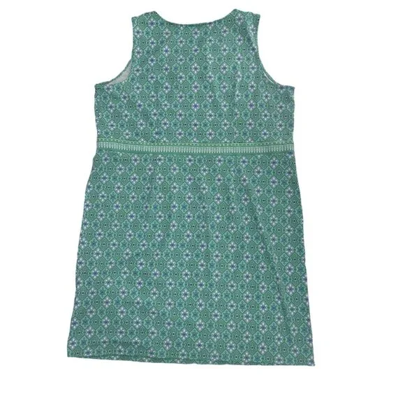 Talbots Sleeveless Shift Dress Green & Blue floral Size 2X - Picture 5 of 7